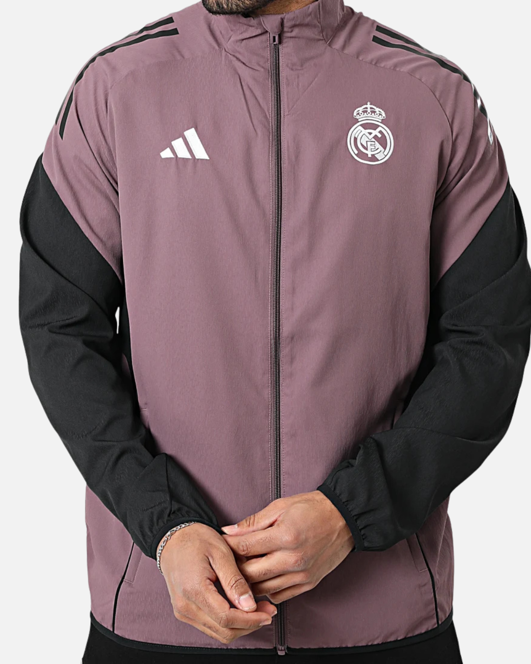 Veste de survêtement Real Madrid 2026 - Noir/Rose