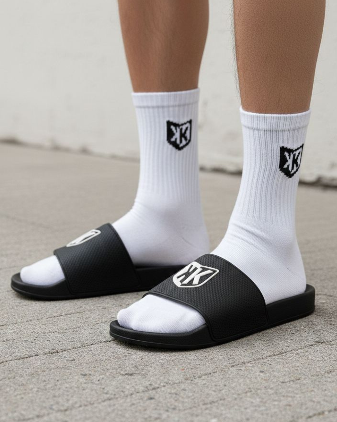 Claquettes FTKR Mova - Noir/Blanc