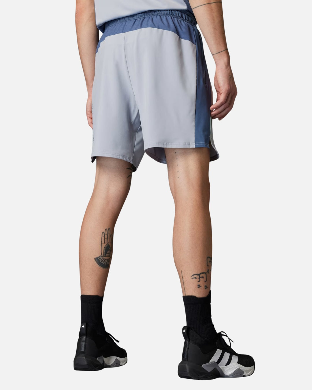 Short Adidas Tech Apparel Colorblock - Gris/Bleu