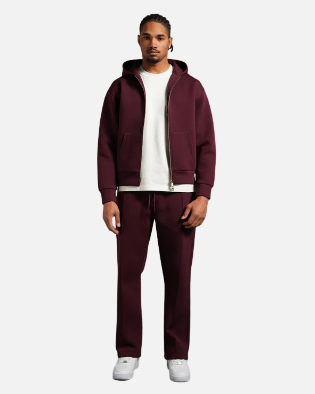 Survetement Basic à Capuche Zip - Bordeaux