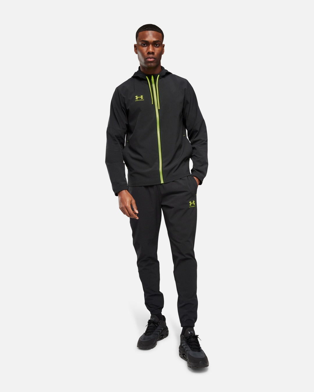 Survêtement Under Armour Running - Noir/Vert