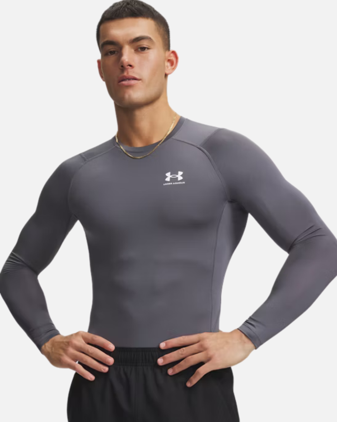 T-shirt Manches longues Under Armour HeatGear® Compression - Gris