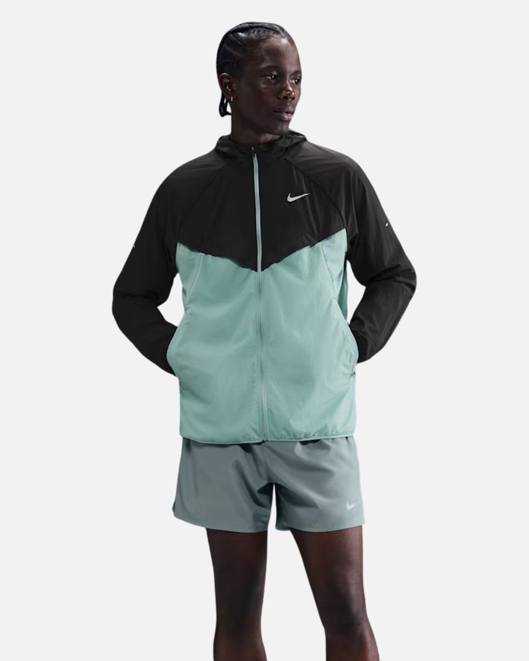Veste de survêtement Nike Stride - Noir/Vert
