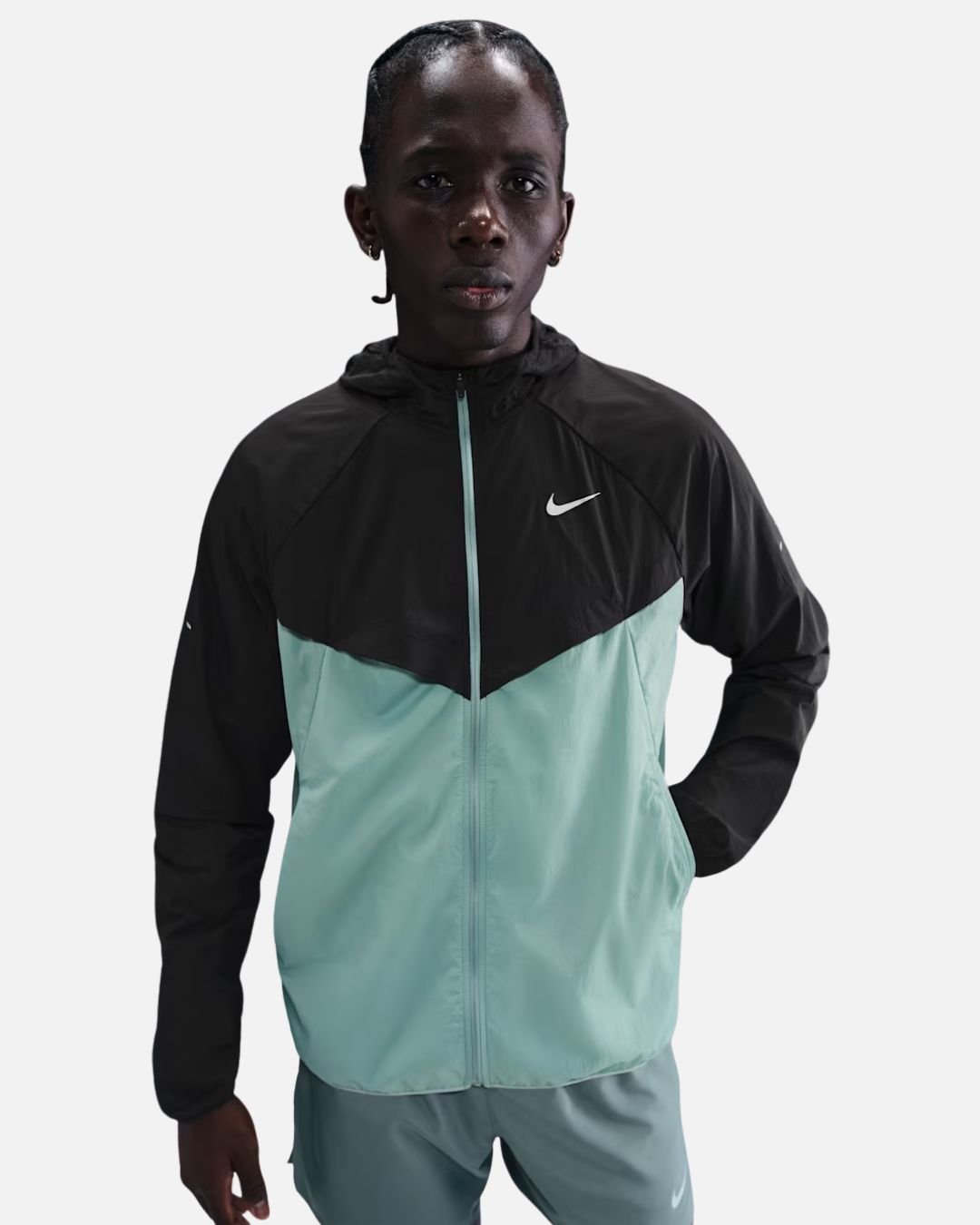 Veste de survêtement Nike Stride - Noir/Vert