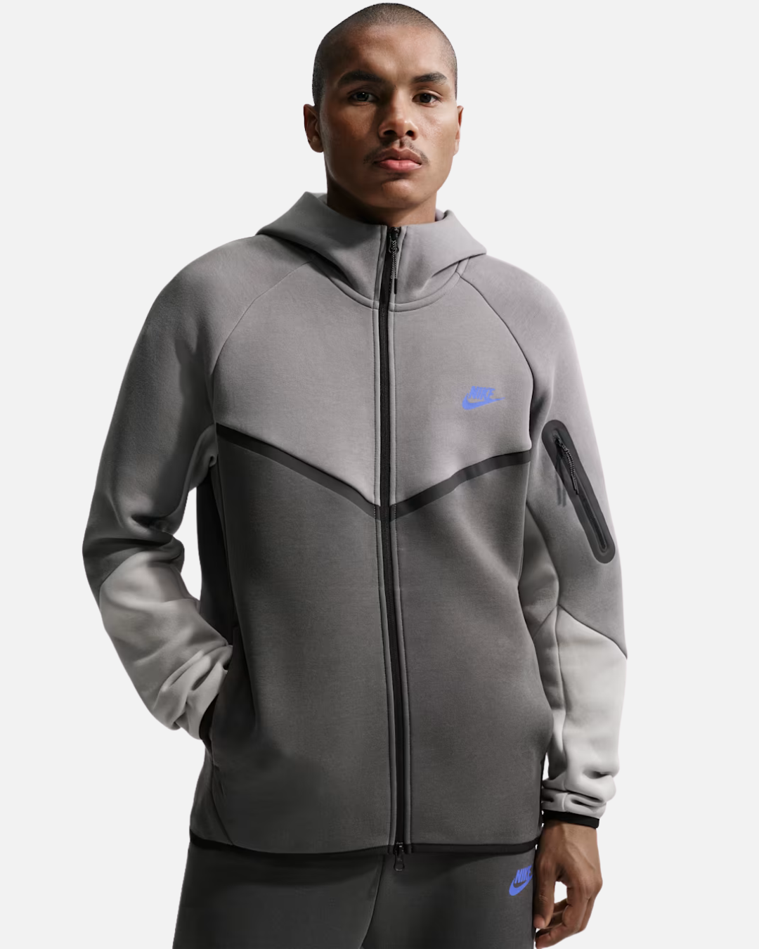 Veste Nike Tech Fleece - Gris/Bleu