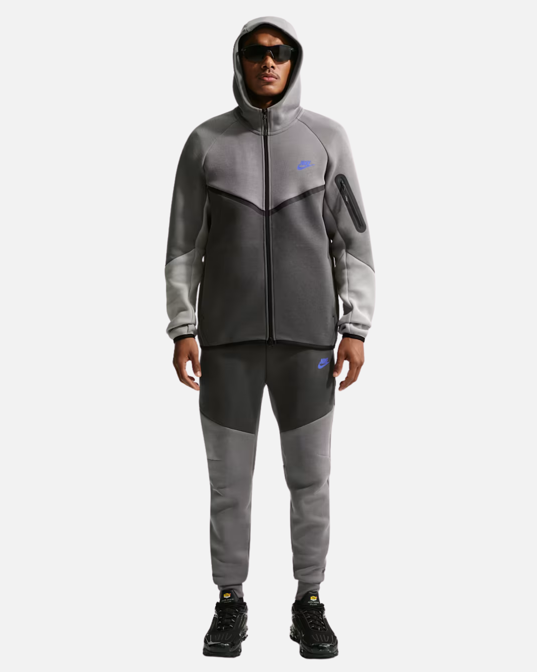 Veste Nike Tech Fleece - Gris/Bleu