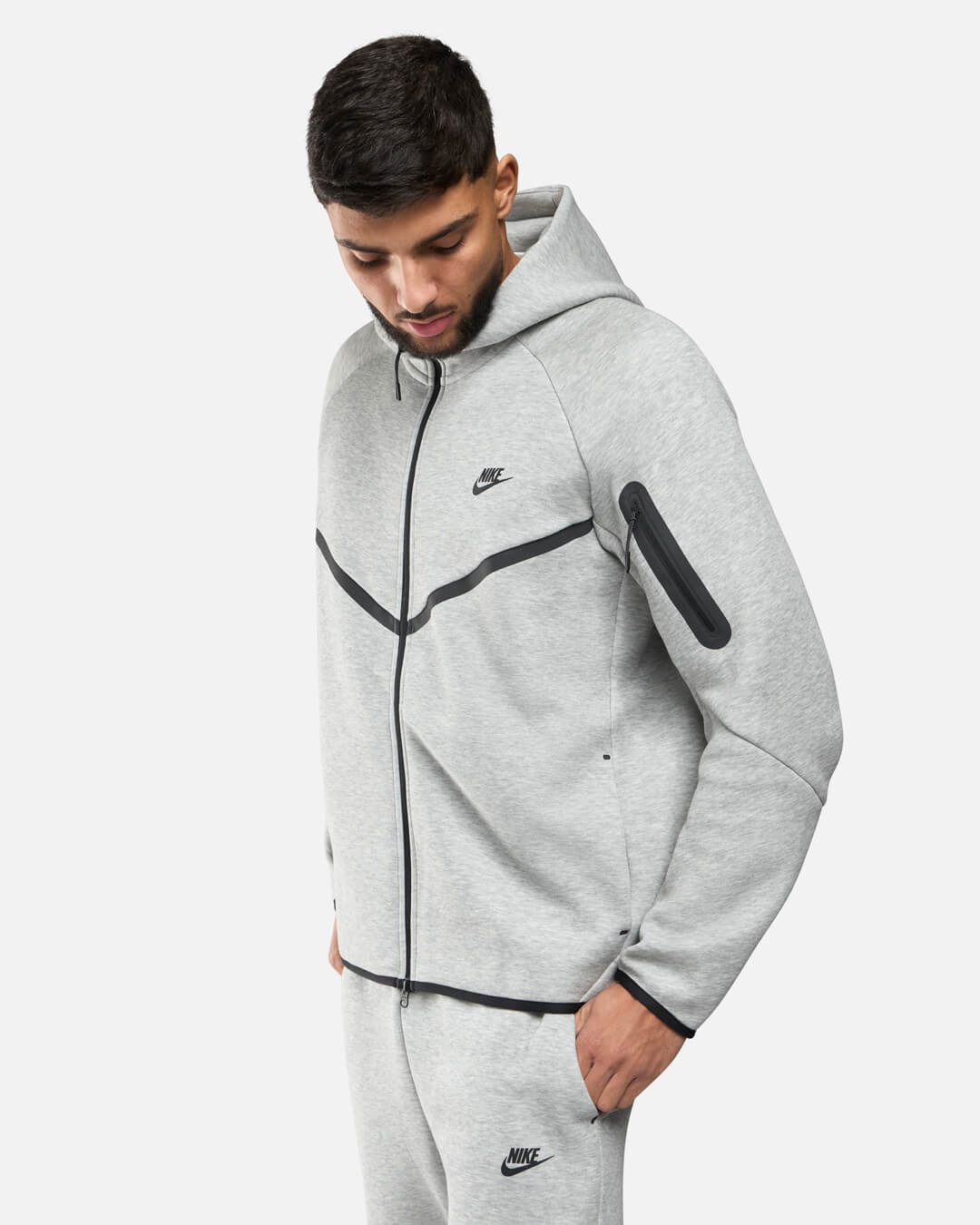 Veste Nike Tech Fleece Windrunner - Gris/ Noir