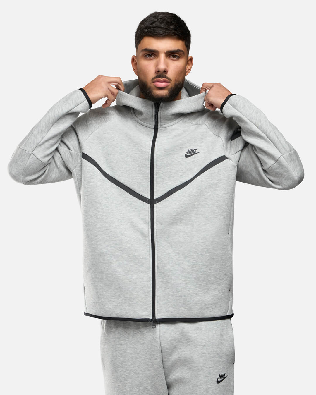 Veste Nike Tech Fleece Windrunner - Gris/ Noir
