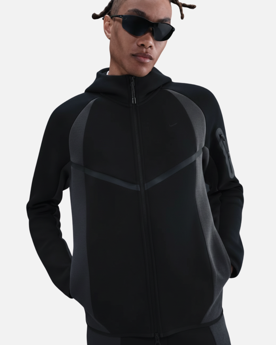 Veste Nike Windrunner Tech Fleece - Noir/Gris